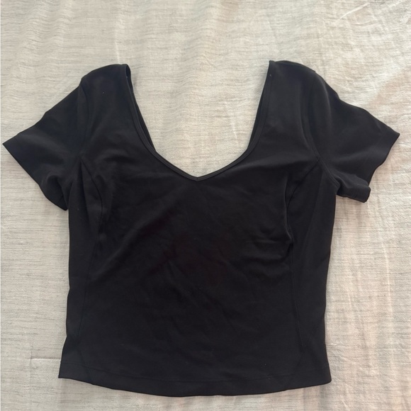 LULULEMON black align t-shirt cropped - Picture 1 of 2